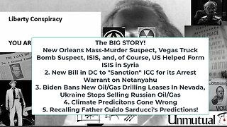 Liberty Conspiracy LIVE 1-2-25! NOLA Mass Murder: Ban Cars? US Helps ISIS, US Sanctions ICC? Climate