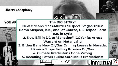 Liberty Conspiracy LIVE 1-2-25! NOLA Mass Murder: Ban Cars? US Helps ISIS, US Sanctions ICC? Climate