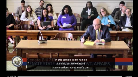 Joe McCutchen speaks against anti ballot initiative bill SB212 before the Arkansas State Senate