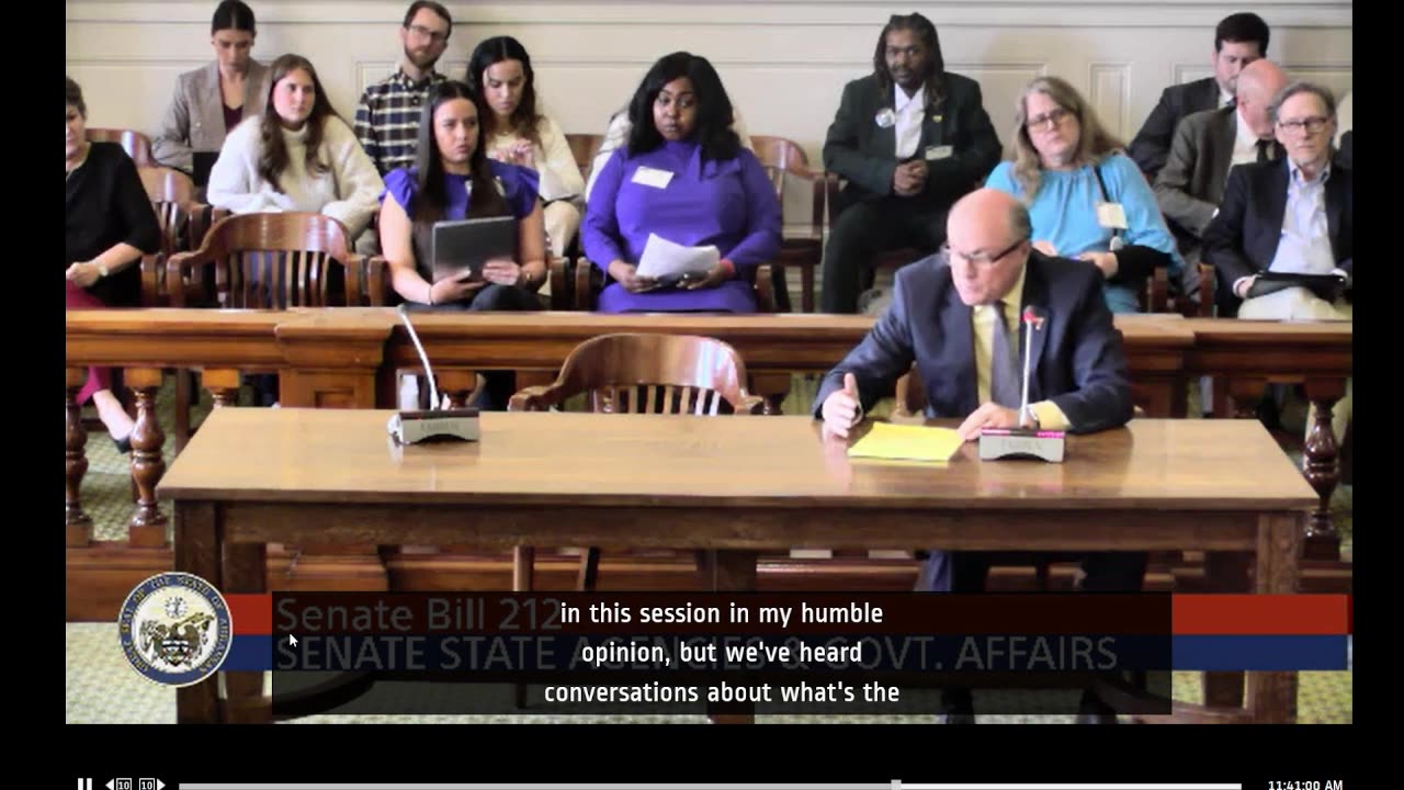 Joe McCutchen speaks against anti ballot initiative bill SB212 before the Arkansas State Senate