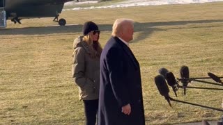 President Donald J. Trump and First Lady Melania Trump leave the White House, next stop North Carolina.