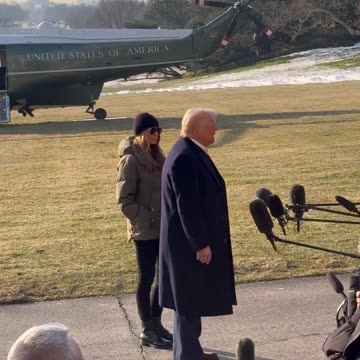 President Donald J. Trump and First Lady Melania Trump leave the White House, next stop North Carolina.