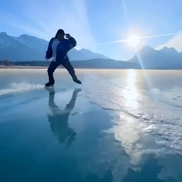 Skating on the frozen river is beautiful nature video 2025 skc.com 25