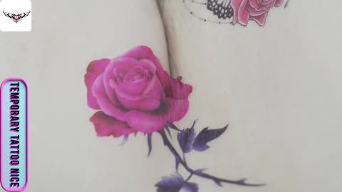 [Temporary Tattoo Nice] #0039 red rose tattoos sticker! Tattoo Temporary sticker