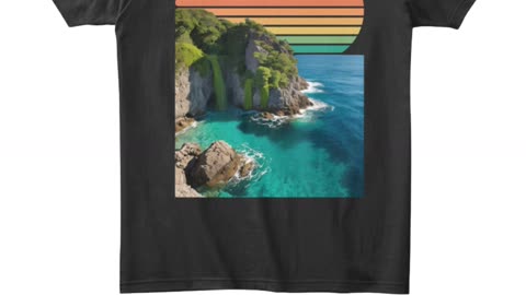 Stone Island T-Shirt | Retro Sunset Coastal T-Shirt – Elevate Your Style with Nature-Inspired Art