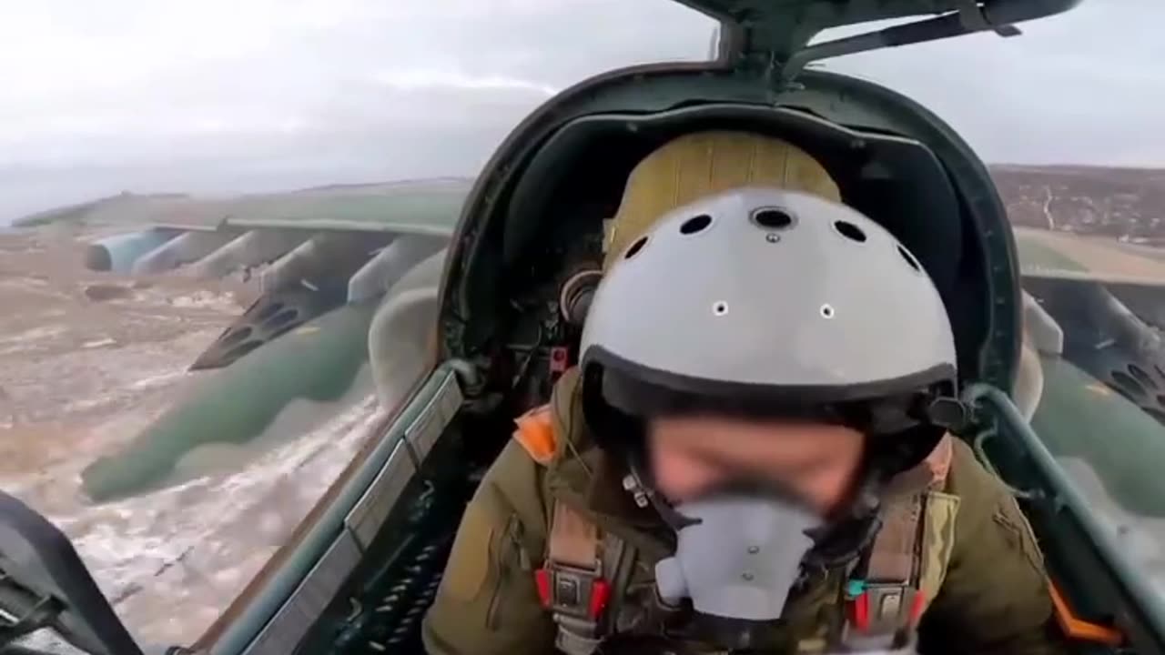 Su-25 attack aircraft of the Russian Aerospace Forces attacking enemy units
