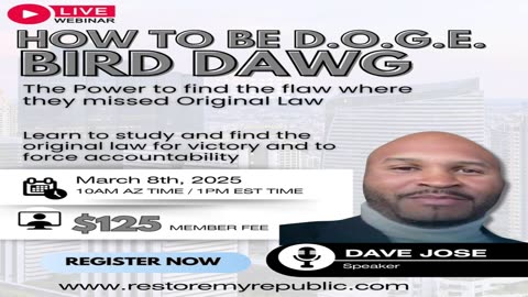 3-8 How to Be A D.O.G.E. Bird Dawg Webinar