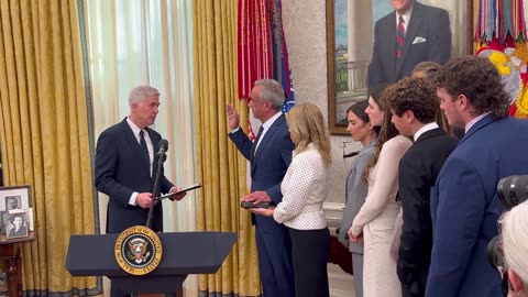 Robert F. Kennedy Jr has been officially sworn in as Secretary of HHS, in the Oval Office.