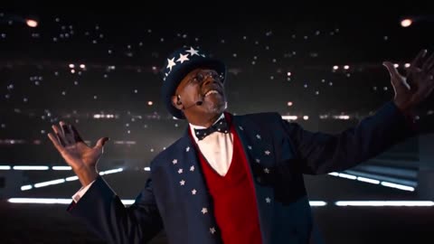 Samuel L Jackson is Uncle Sam at the Super Bowl