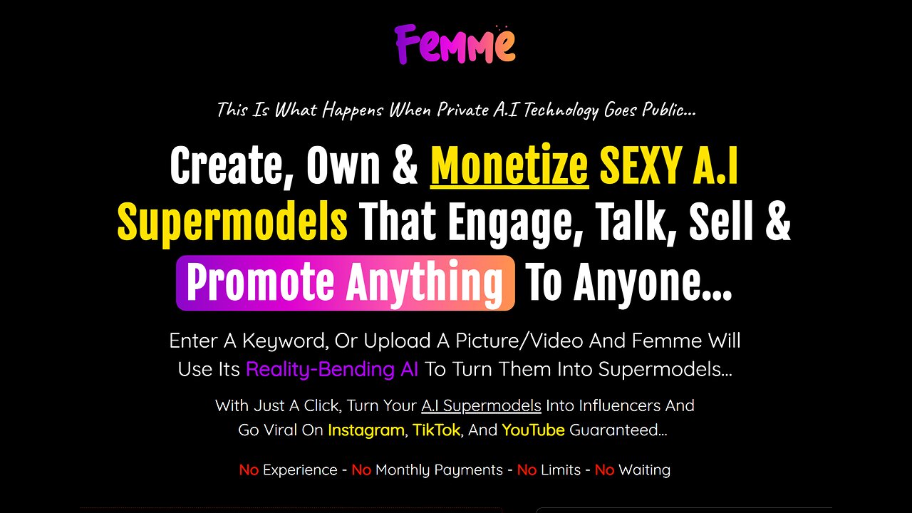 Generate Ultra-Realistic AI Girls: Femme empowers you to own and monetize AI supermodels