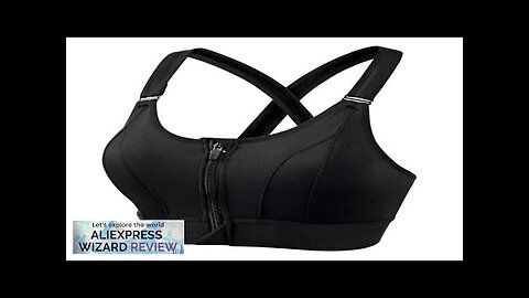 Women Sports Bras Tights Crop Top Yoga Vest Front Zipper Plus Size Review