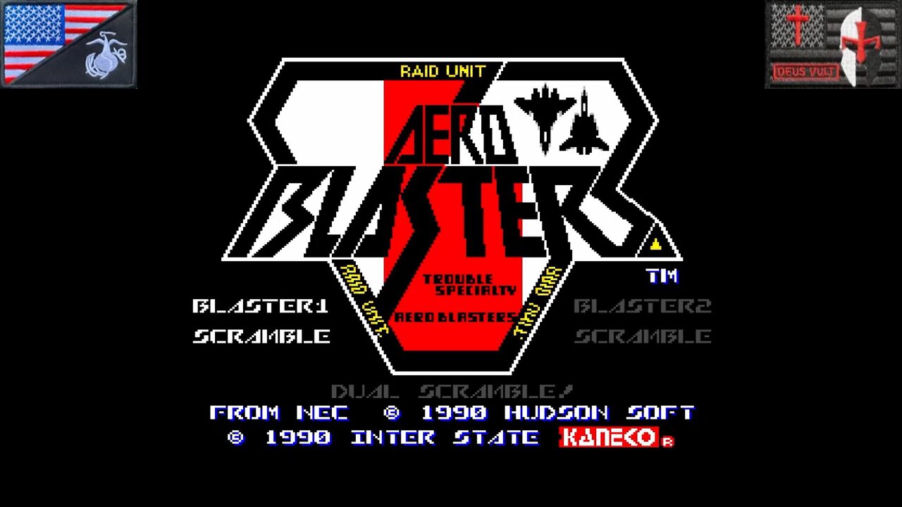 Aero Blasters (TurboGrafx-16 - Attract Mode) [NA Version of "エアロ・ブラスター"]