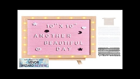 VEVOR Pink Felt Letter Board 10"x10" Felt Message Board Changeable Sign Boards Review