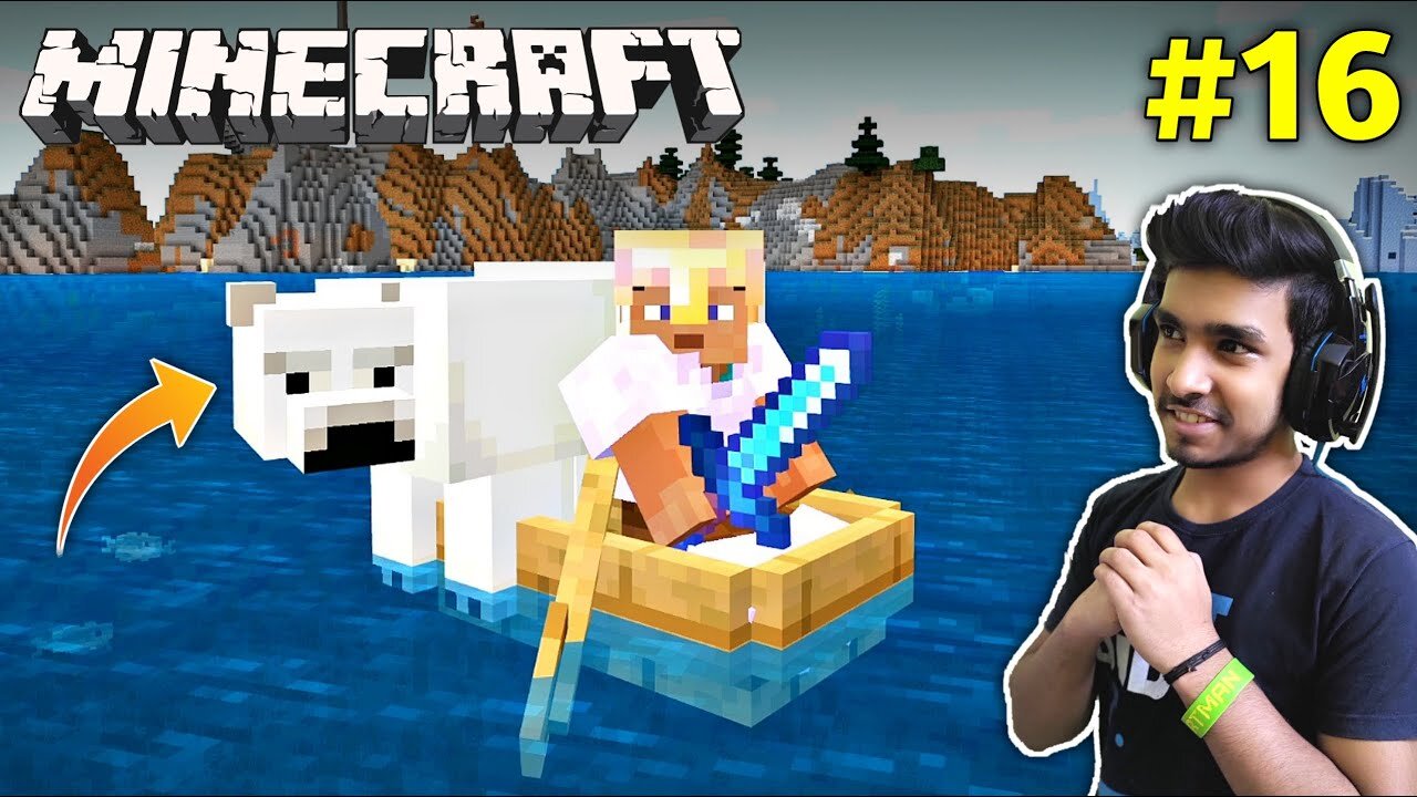MOVING POLAR BEAR TO MY CASTLE _ MINECRAFT GAMEPLAY _16