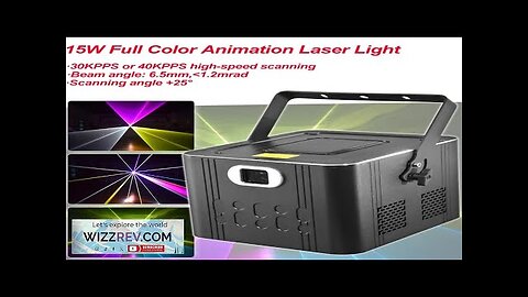 New Professional DMX 15W RGB Animation Laser Light Christmas DJ Disco Party Review