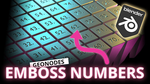 Emboss Numbers - Geometry Nodes Blender Tutorial