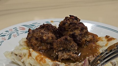 Meatballs over Mashed Potatoes ULTIMATE Comfort Food!