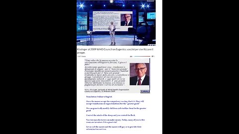 Italian News Warned Us About Kissinger's Depopulation Plan