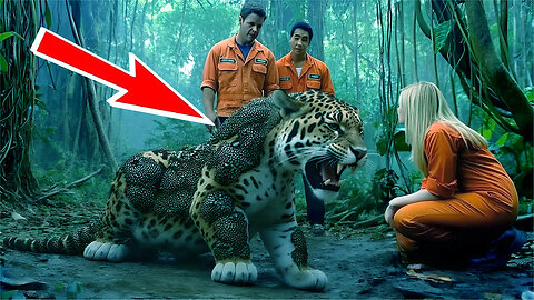 Jaguar covered in millions of parasitic barnacles, successfully rescued by a rescue team.