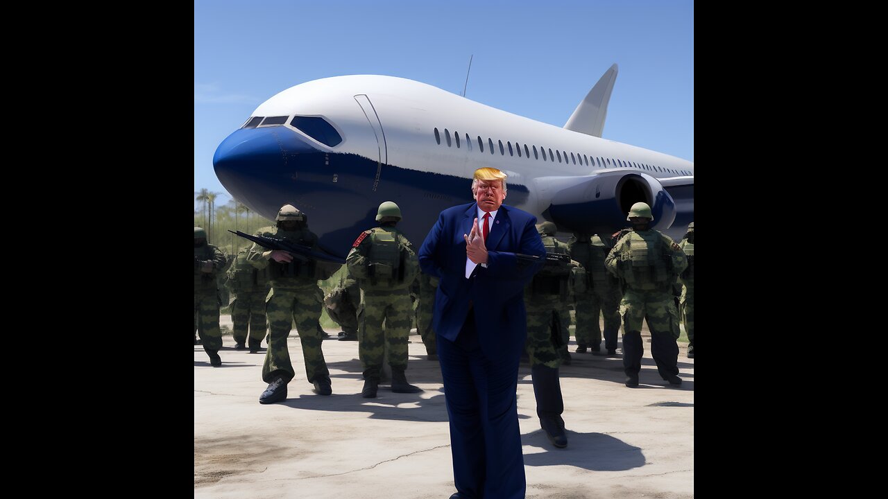 Trump is cleaning America one plane full at a time Troops and Marines at southern boarder