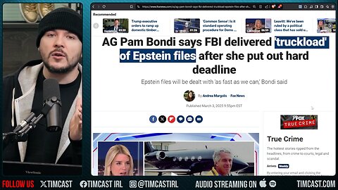 DOJ RAIDED FBI NY, Epstein Files SECURED Says AG Bondi, Kash Patel Has The Epstein Files Now