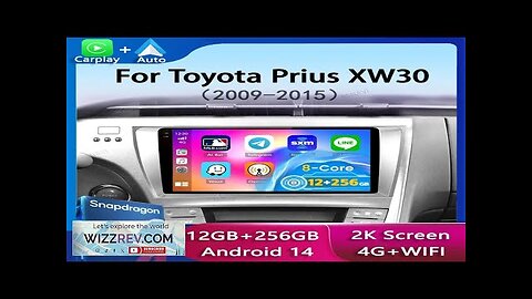 Android 14 Carplay Car Radio For Toyota Prius XW30 2009 2010 2011 Review