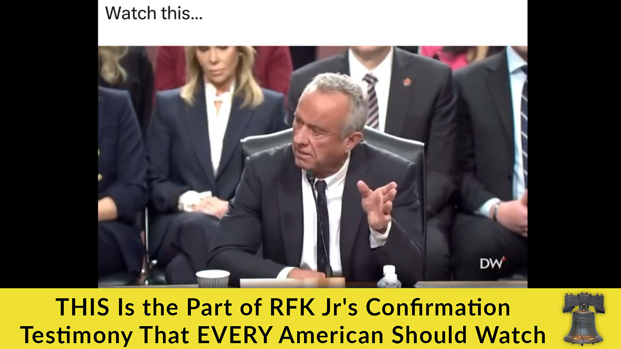 THIS Is the Part of RFK Jr's Confirmation Testimony That EVERY American Should Watch