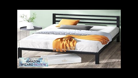 ZINUS Mia Metal Platform Bed Frame with Headboard Wood Slat Support No Review