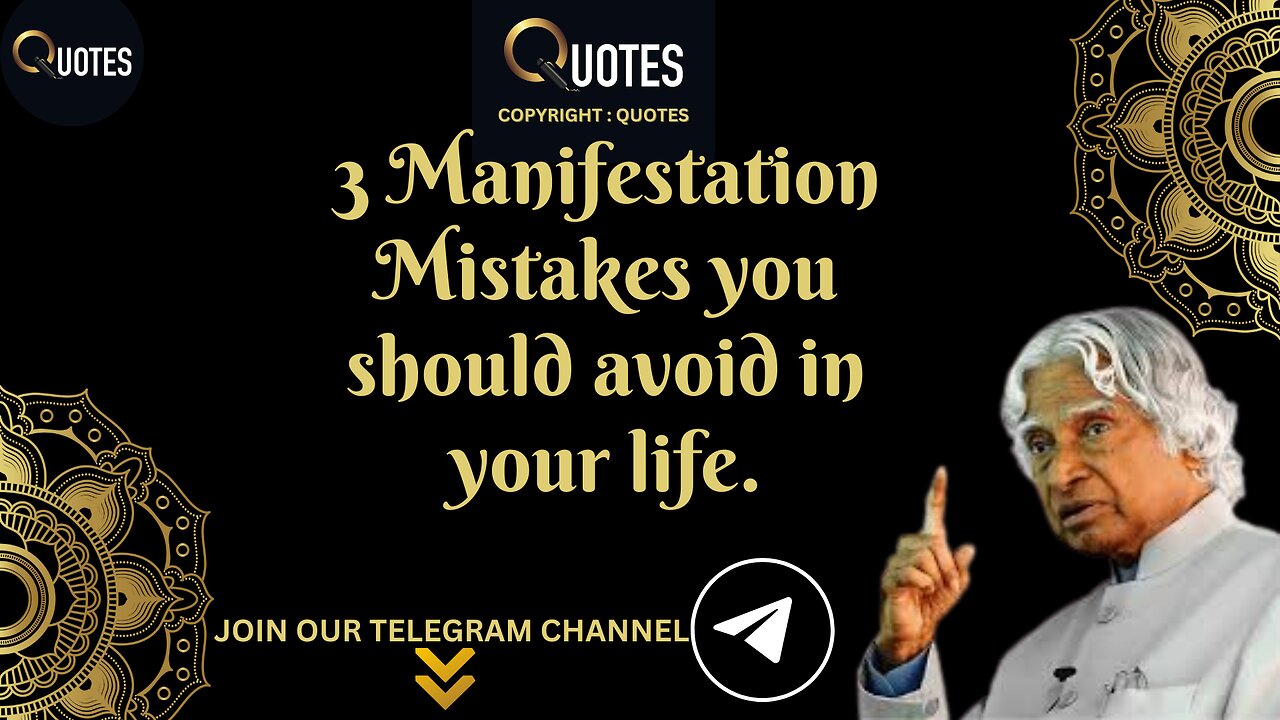 3 Manifestation Mistakes You Should Avoid In Your life #apjsir #apjquotes #apj #viralvideo