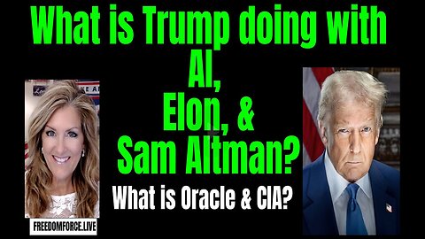 WHAT IS TRUMP DOING WITH AI, ELON, & SAM ALTMAN? ORACLE? - January 23, 2025.