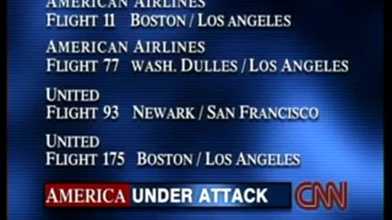 911 News CNN Sept. 11, 2001 1216 pm - 1258 pm September 11, 2001