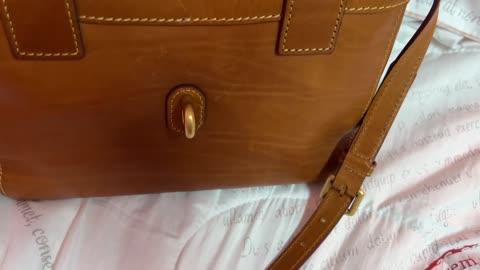 What's in my Dooney & Bourke Amelie Florentine Tote Bag in Natural.