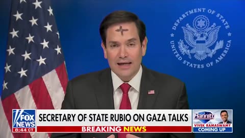 Rubio has some big smudge on his forehead