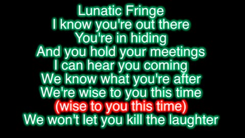 Lunatic Fringe - Red Rider - (Karaoke)