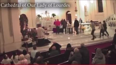 Lunatic attacks priest during evening mass in Spokane Washington.