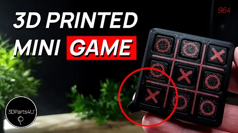 🎲 Interactive Multicolor 3D Print - 3D Tic Tac Toe Printable - Print In Place 3D Models