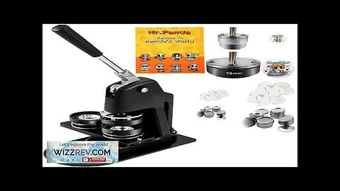 VEVOR Button Maker Machine Badge Pin Machine 1"+2.25" 500 Free Parts Press Review