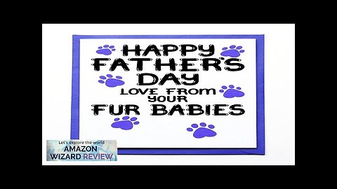 Fathers Day Card From Fur Babies Father's Day Card For Dog Cat Review