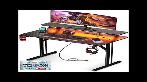 MOTPK Small Gaming Desk with LED Lights & Power Outlets 31 Inch Review