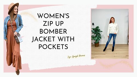 Women's zip up bomber jacket with pockets review