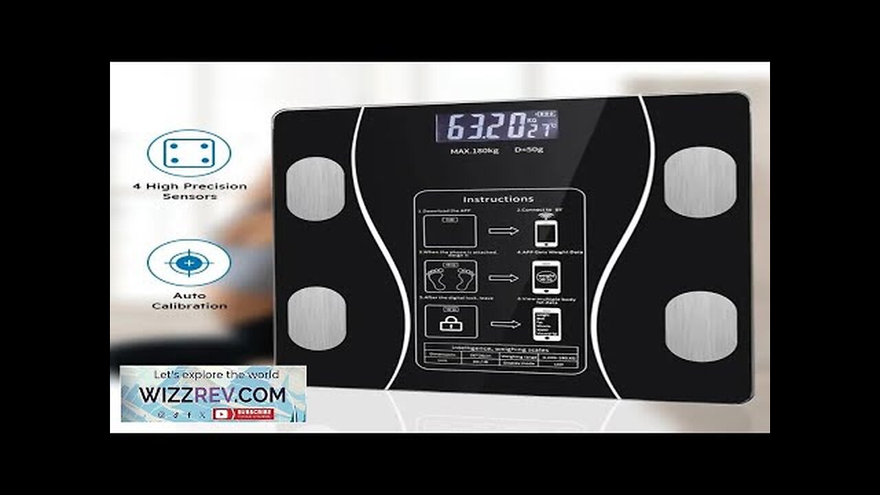 Smart Body Fat Scale Wireless LED Digital Bathroom Weight Scale Body Composition Review