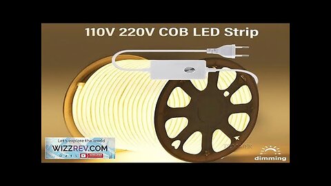 COB LED Strip 360leds/M High Bright EU Plug 220V CRI RA90 Waterproof Review