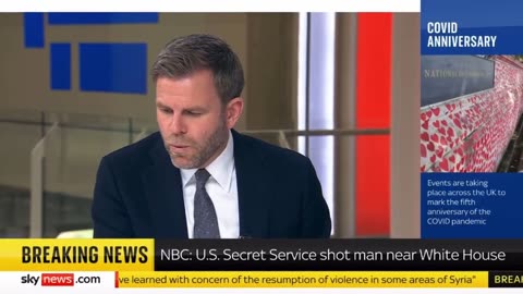 An armed man was shot by US Secret Service personnel on Sunday morning