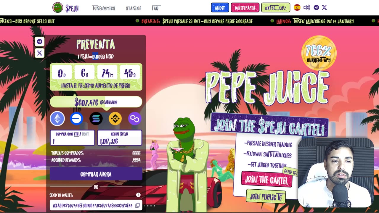 Qué está pasando con PEPE JUICE $PEJU