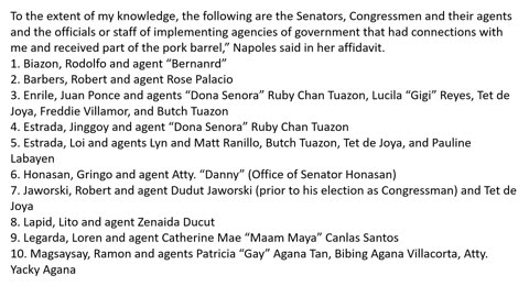 20 senators, 100 congressmen named on Napoles’ long list