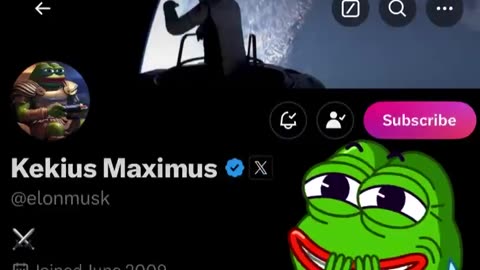 🐸Elon Musk changed his name to Kekius Maximus & profile picture to Pepe🐸