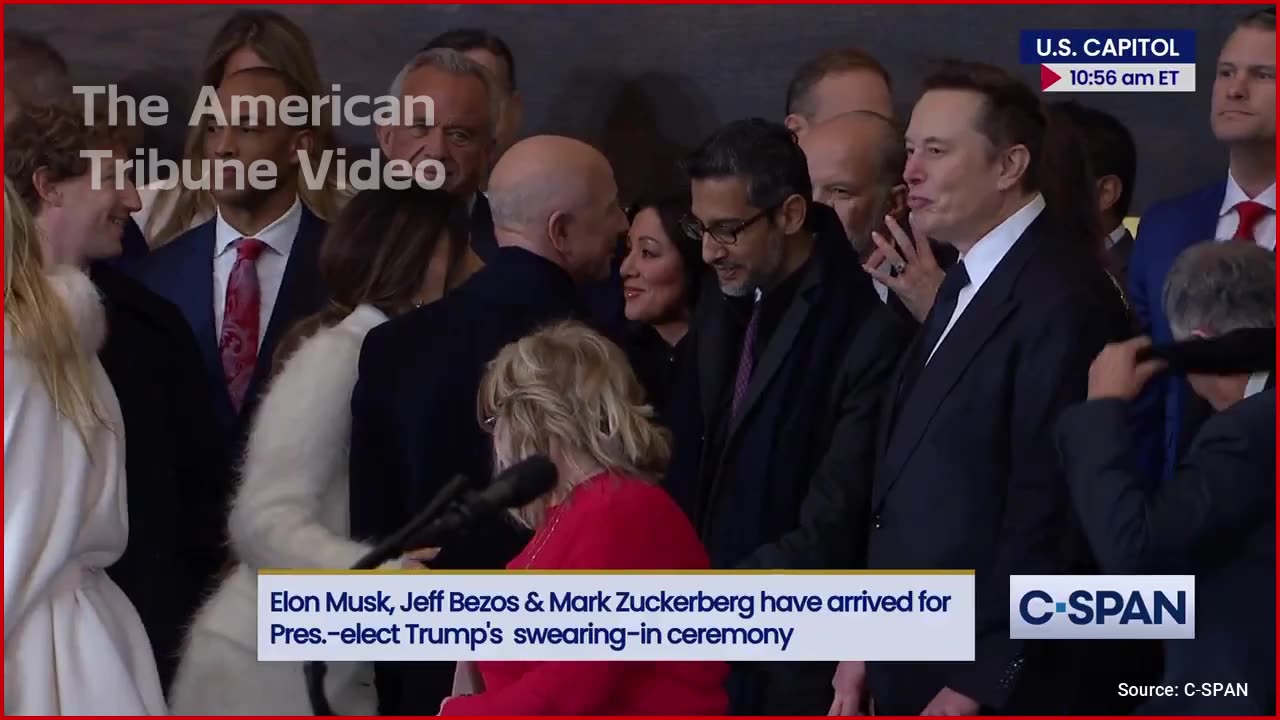 Watch: Musk, Zuck, Bezos, And Other Tech Giants Celebrate Trump's Inauguration