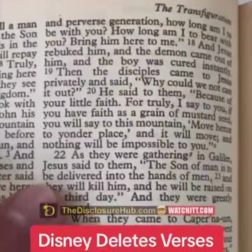 DISNEY DELETES VERSES IN THE BIBLE