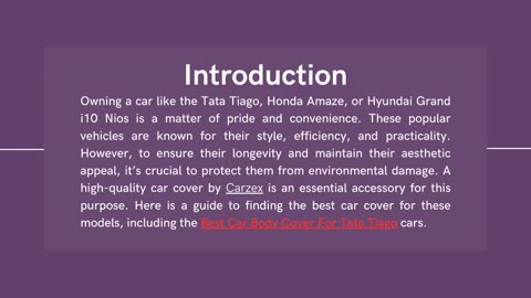 Best Car Cover for Tata Tiago, Honda Amaze, and Grand i10 Nios