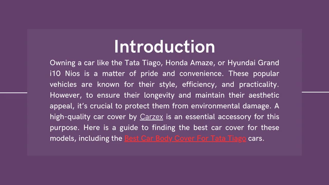 Best Car Cover for Tata Tiago, Honda Amaze, and Grand i10 Nios